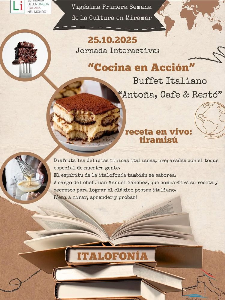 Seguimos sumando propuestas a la Jornada Interactiva de la Semana de la Cultura Italiana en Miramar